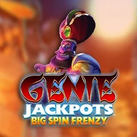 Genie Jackpots: Big Spin Frenzy slot logo by Blueprint Gaming at Rakoo Casino