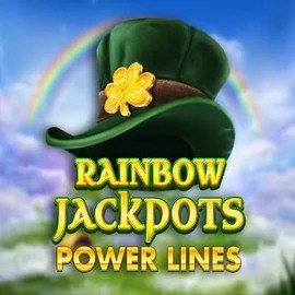 Official Jackpots logo: Rainbow Jackpots Power Lines by Red Tiger Gaming at Rakoo Casino